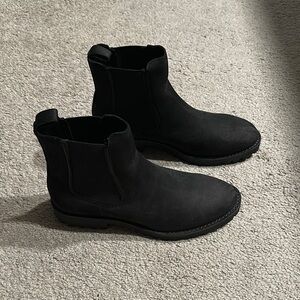 Thursday Boot Company Black Suede Chelsea Ankle Boots